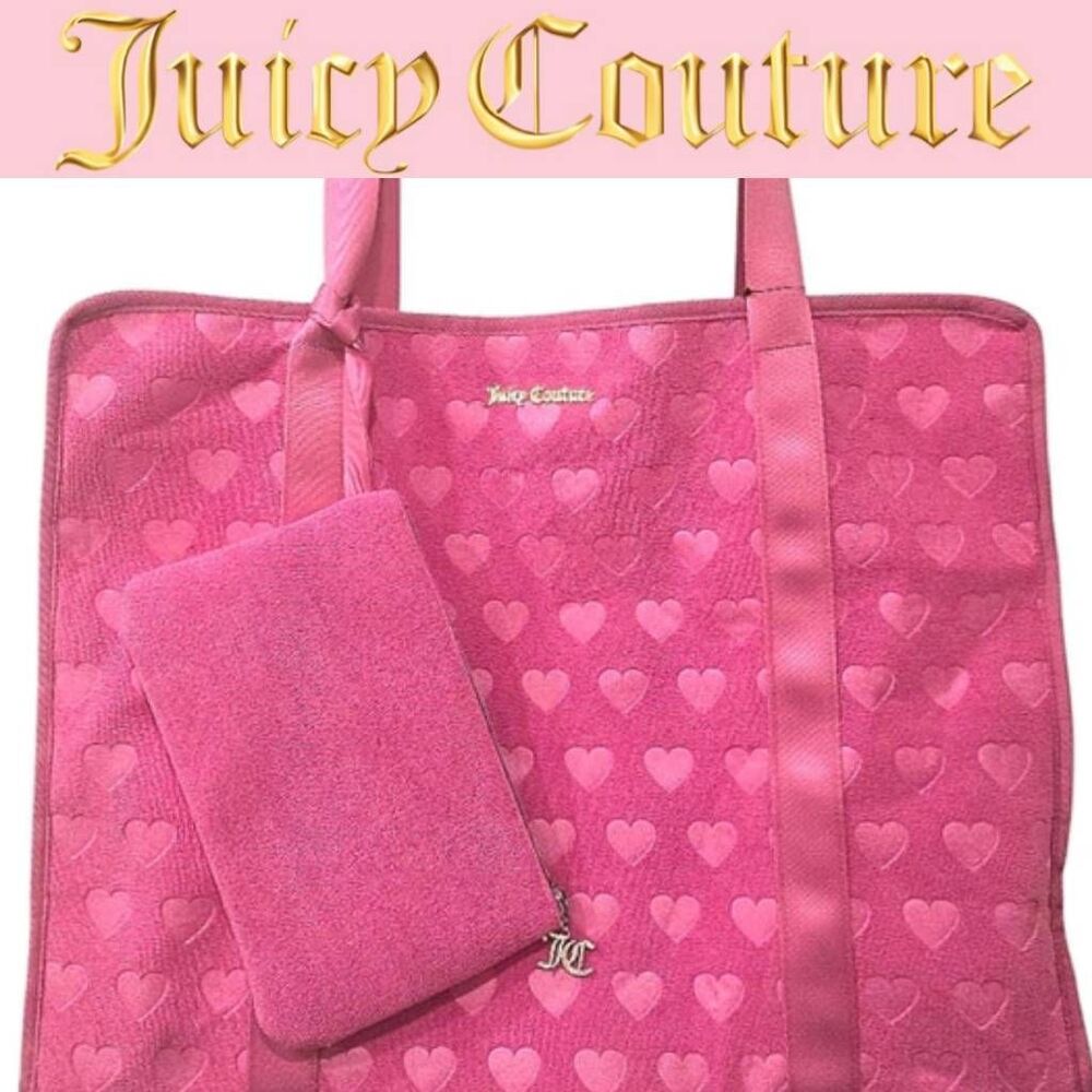 Juicy Couture‎ Embossed Hearts Beach  & Bathing Suit Bag